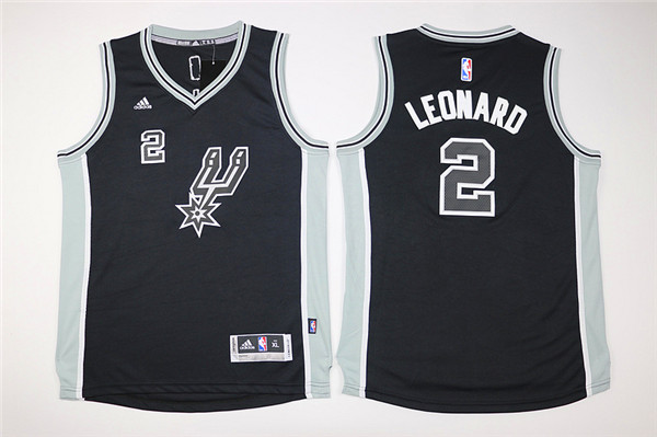 NBA Youth San Antonio Spurs #2 Leonard Black Game Nike Jerseys->->Youth Jersey